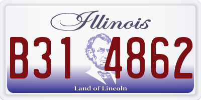 IL license plate B314862