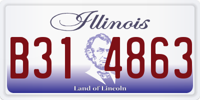 IL license plate B314863