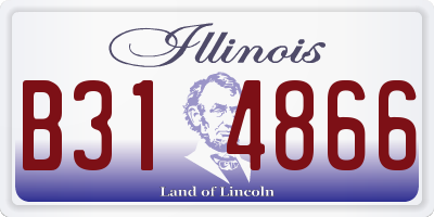 IL license plate B314866