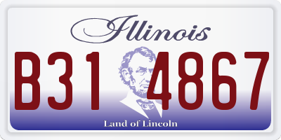 IL license plate B314867