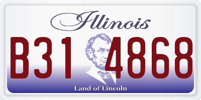 IL license plate B314868