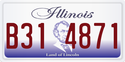 IL license plate B314871