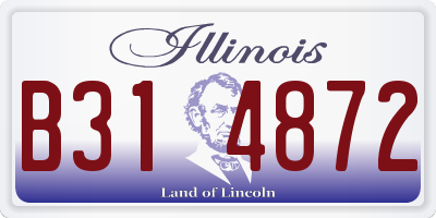 IL license plate B314872