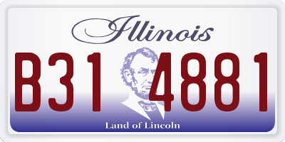 IL license plate B314881