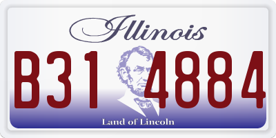 IL license plate B314884