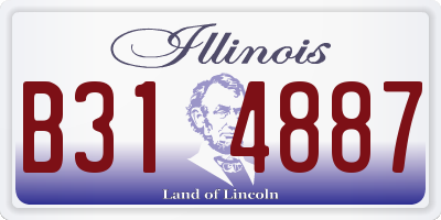 IL license plate B314887