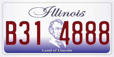 IL license plate B314888
