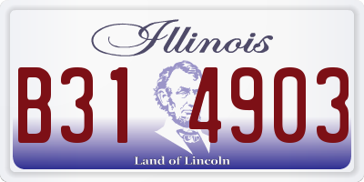 IL license plate B314903