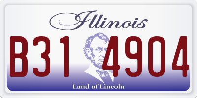 IL license plate B314904