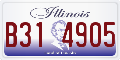 IL license plate B314905
