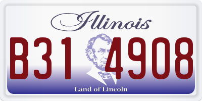 IL license plate B314908