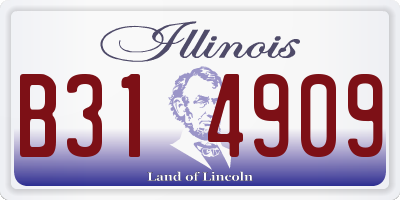 IL license plate B314909