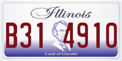 IL license plate B314910