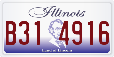 IL license plate B314916