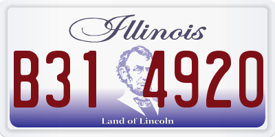 IL license plate B314920