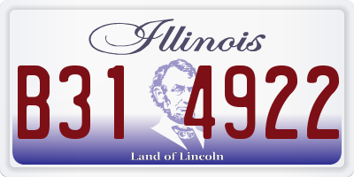 IL license plate B314922