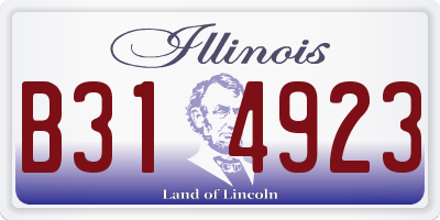 IL license plate B314923