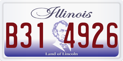 IL license plate B314926