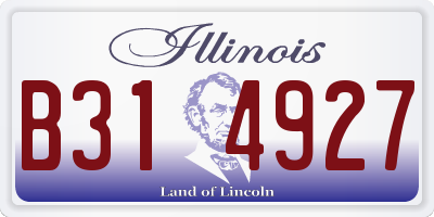 IL license plate B314927