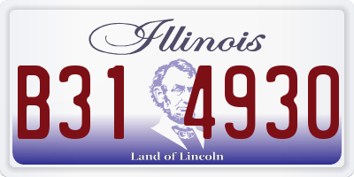 IL license plate B314930