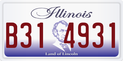 IL license plate B314931
