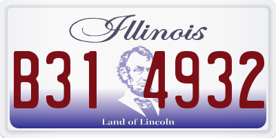 IL license plate B314932