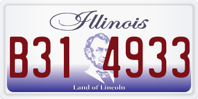 IL license plate B314933