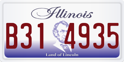 IL license plate B314935