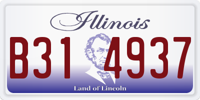 IL license plate B314937