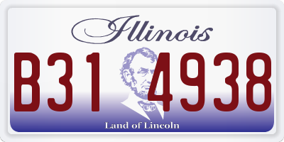 IL license plate B314938
