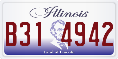 IL license plate B314942