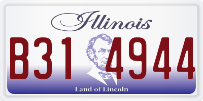 IL license plate B314944