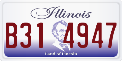 IL license plate B314947