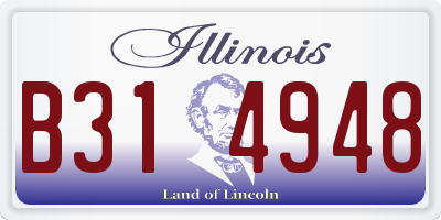 IL license plate B314948
