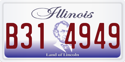 IL license plate B314949