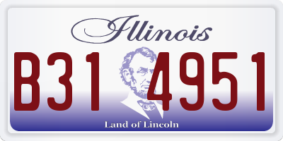 IL license plate B314951