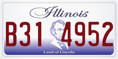 IL license plate B314952