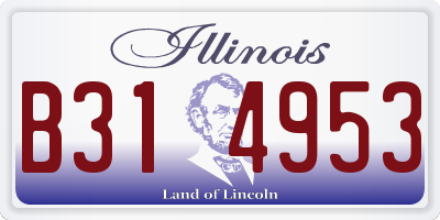 IL license plate B314953