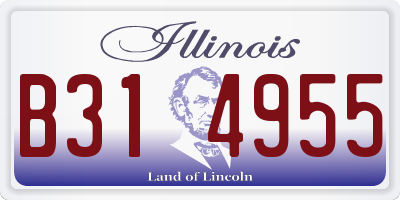 IL license plate B314955