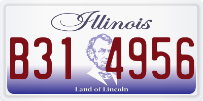 IL license plate B314956