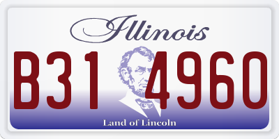 IL license plate B314960