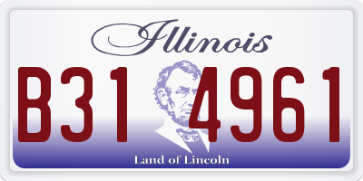 IL license plate B314961