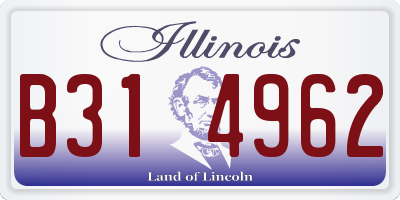 IL license plate B314962
