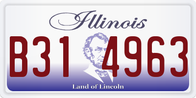 IL license plate B314963