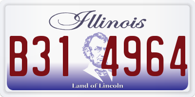 IL license plate B314964