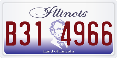 IL license plate B314966