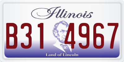 IL license plate B314967