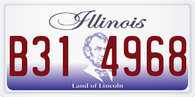IL license plate B314968