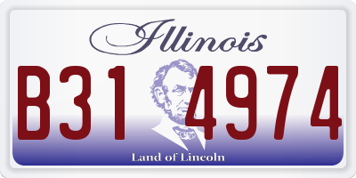 IL license plate B314974