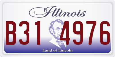 IL license plate B314976